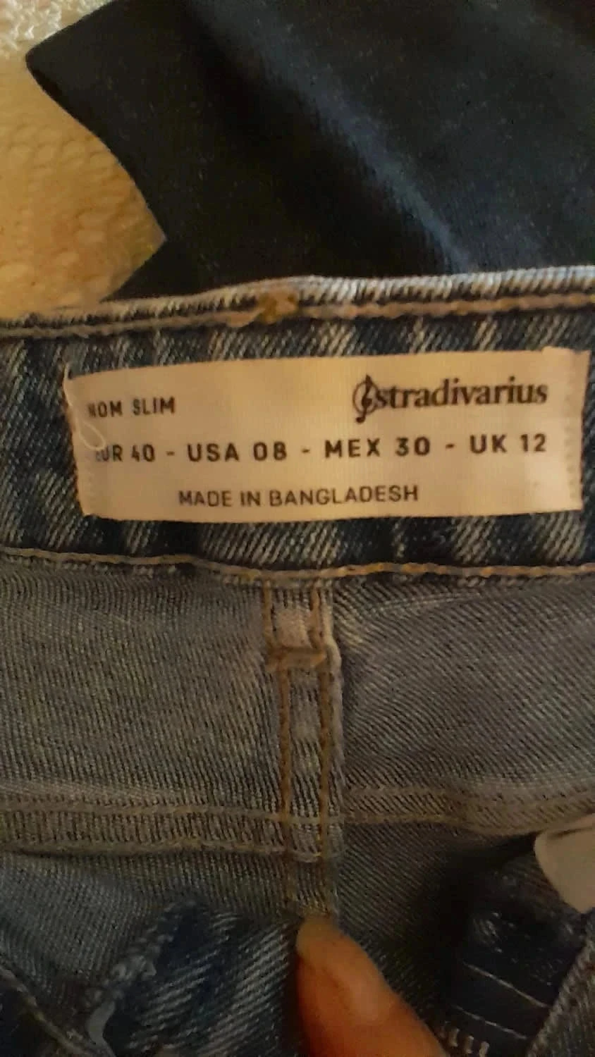 Jeans rasgado, para mulher, tamanho 40, Marca Stradivarius – photo 8